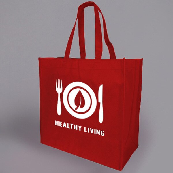 PRINTED Nylon Grocery Bag. 16 x 16